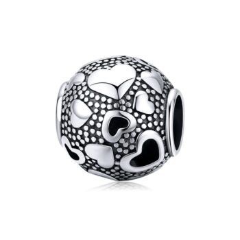 Heart Round Spacer Charm