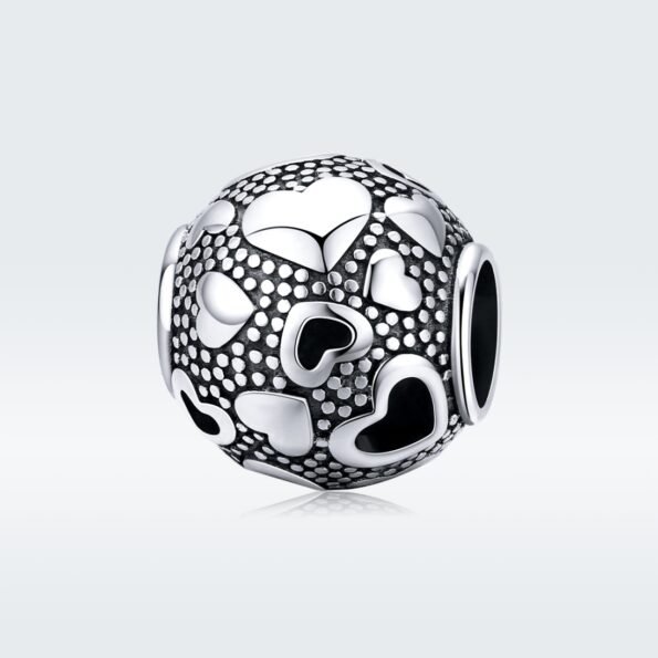 Heart Round Spacer Charm