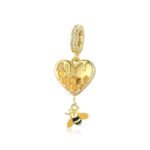 Heart Honey Bee Charm