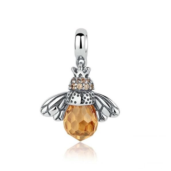 Honey Bee Crystal Charm